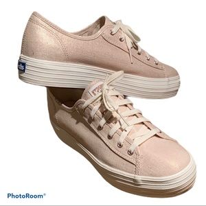 Metallic Rose Gold Keds 7.5 NEW
